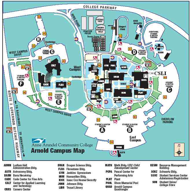 Anne Arundel Community College Map Maping Resources